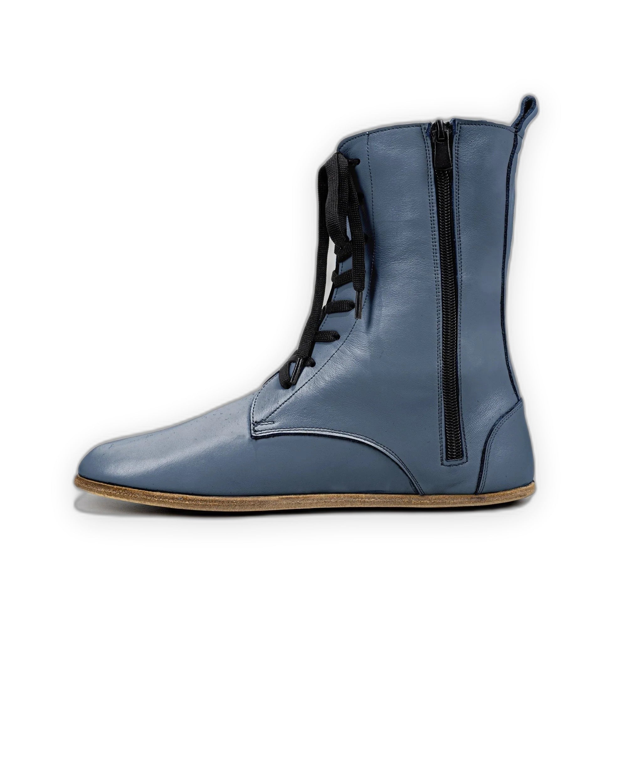 Detail Jean Blue Barefoot Boot - Handcrafted Calf Leather Turkey | Bespoky