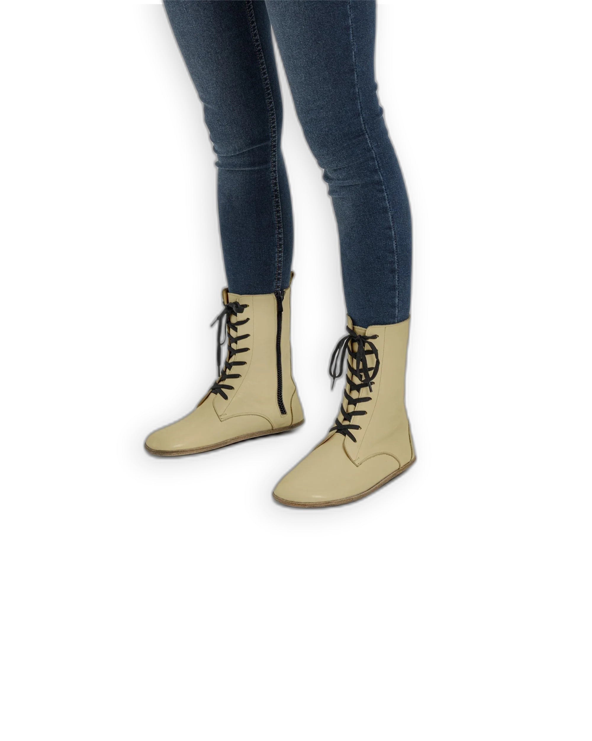 Men's Yellow Barefoot Boot - Handcrafted Calf Leather Wide Toe Box | Bespoky