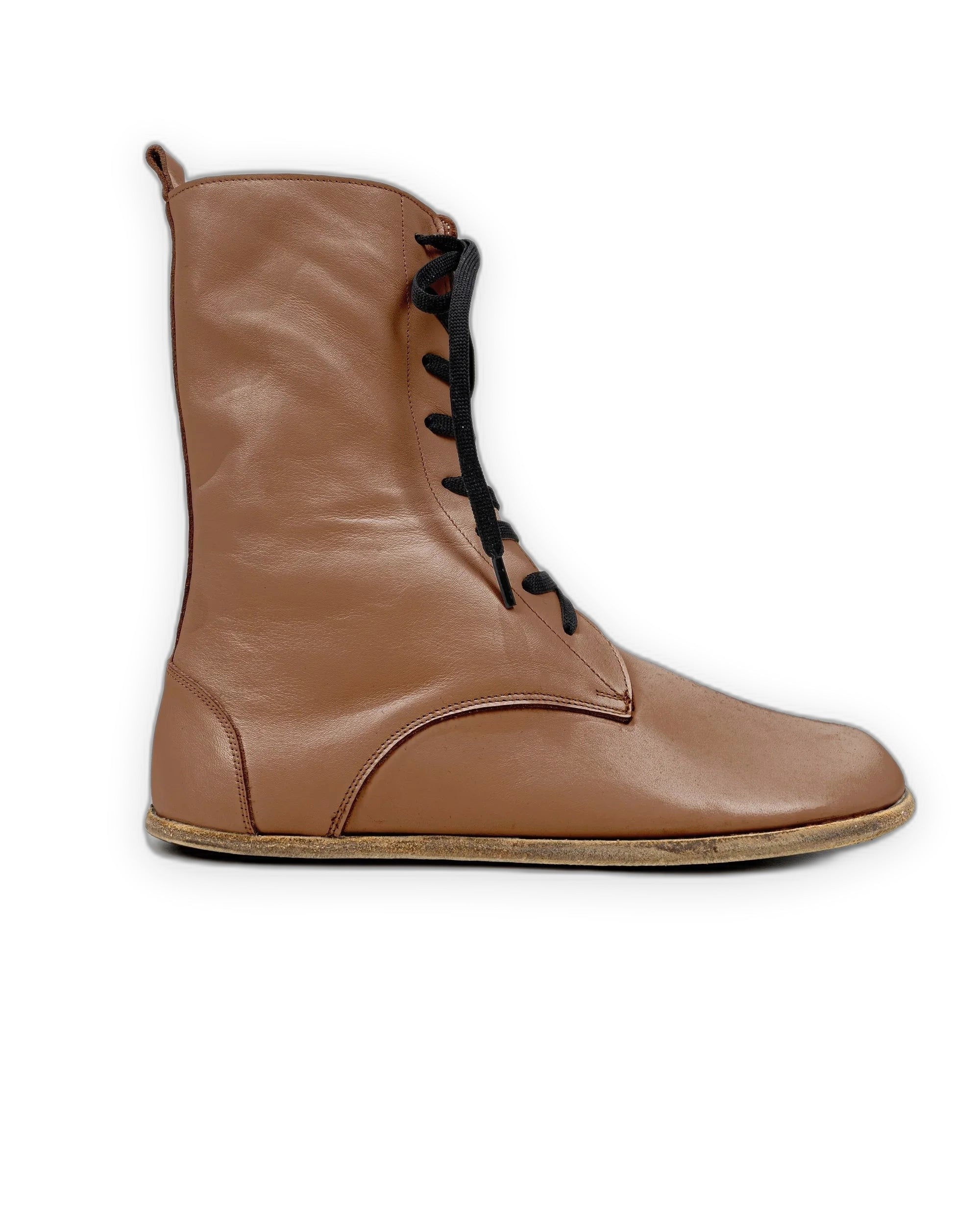 Top view Tan Barefoot Boot - Handcrafted Calf Leather | Bespoky
