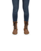 Close-up calf leather - Tan Barefoot Boot Detail | Bespoky