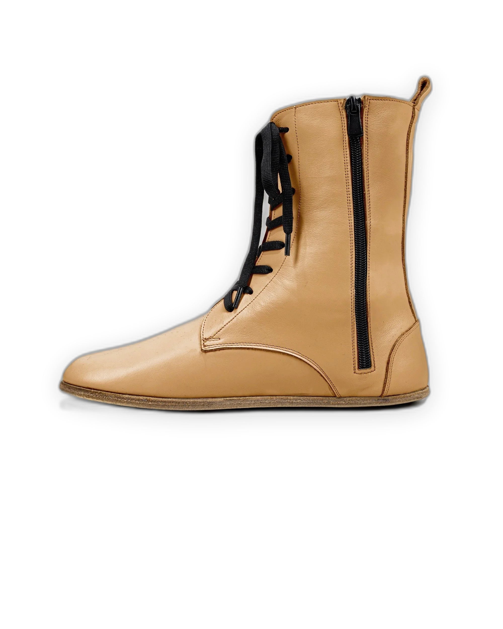 Pair Melon Yellow Barefoot Boot - Barefoot Wide Toe Calf Leather | Bespoky