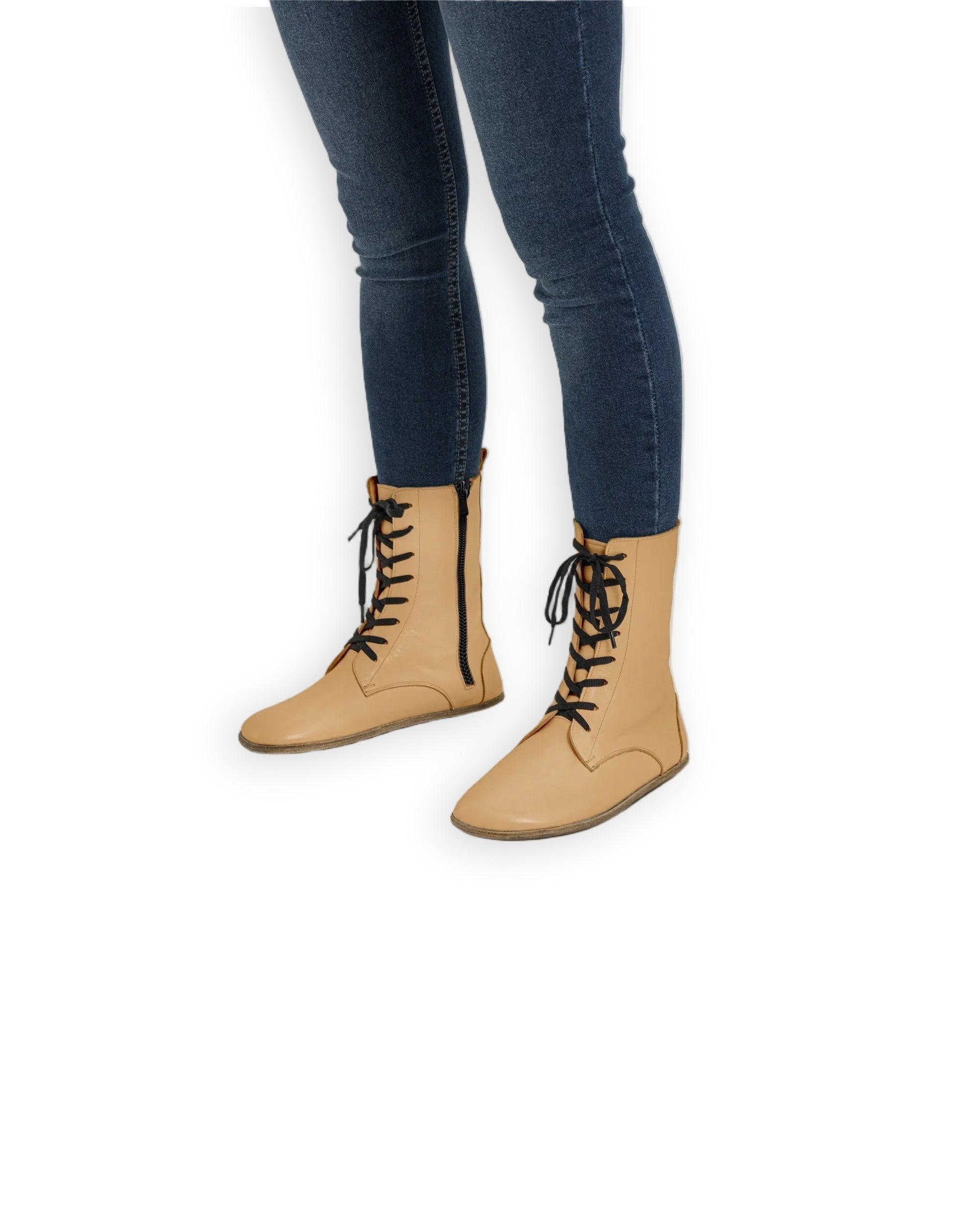 Men's Melon Yellow Barefoot Boot - Handcrafted Calf Leather Wide Toe Box | Bespoky