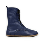 Side view Navy Blue Barefoot Boot - Calf Leather Zero Drop | Bespoky