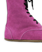 Side view Pink Nubuck Barefoot Boot - Calf Leather Zero Drop | Bespoky