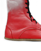 Top view Red Barefoot Boot - Handcrafted Calf Leather | Bespoky