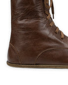 Top view Brown Barefoot Boot - Handcrafted Calf Leather | Bespoky