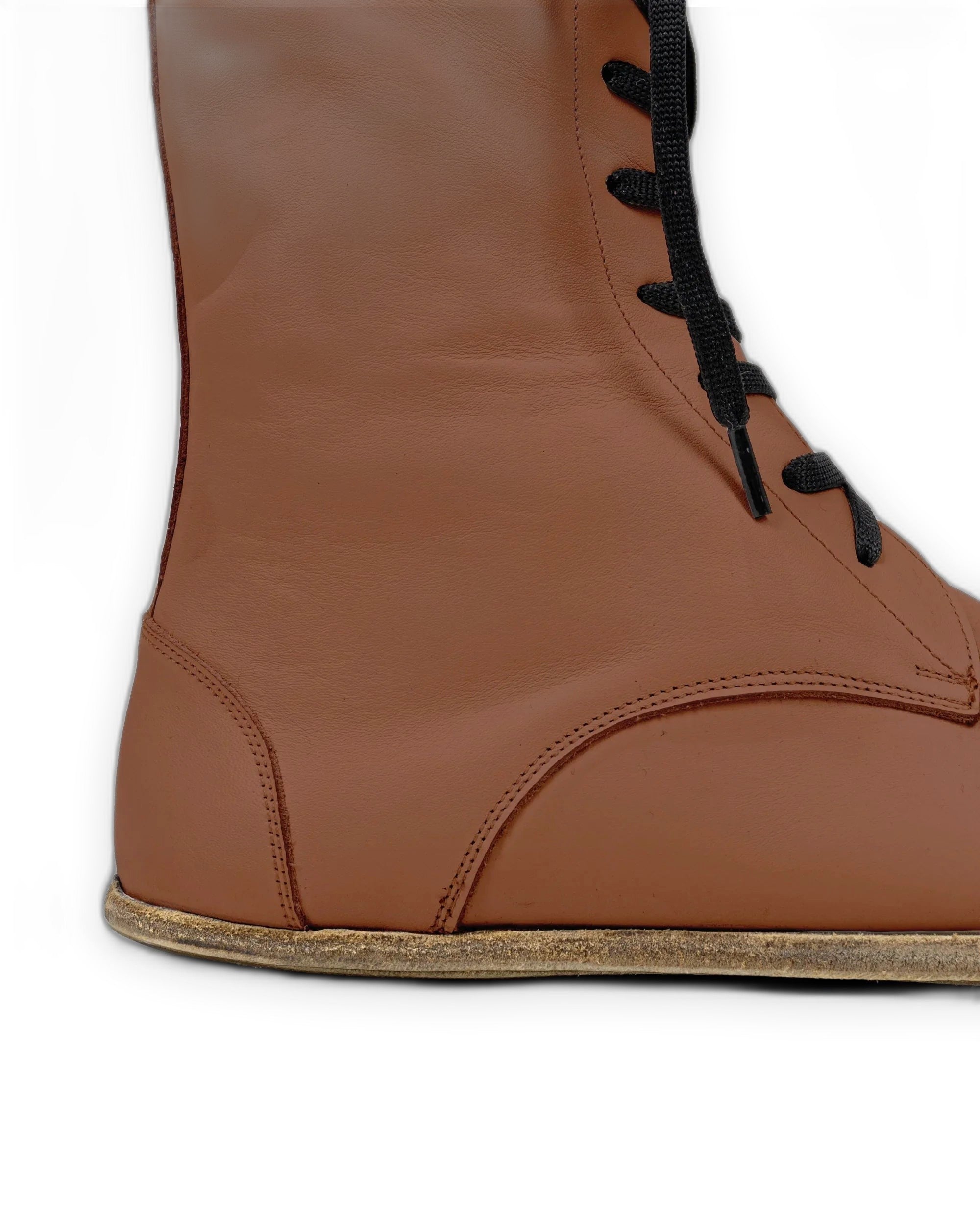 Side view Dark Brown Barefoot Boot - Calf Leather Zero Drop | Bespoky