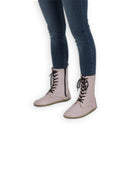 Women's Pink Barefoot Boot - Handcrafted Calf Leather Wide Toe Box | Bespoky