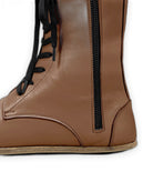 Side view Tan Barefoot Boot - Calf Leather Zero Drop | Bespoky