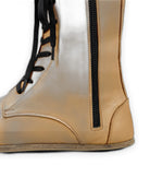Side view Melon Yellow Barefoot Boot - Calf Leather Zero Drop | Bespoky