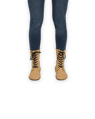 Pair Melon Yellow Barefoot Boot - Barefoot Wide Toe Calf Leather | Bespoky