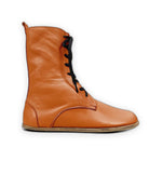 Side view Orange Barefoot Boot - Calf Leather Zero Drop | Bespoky