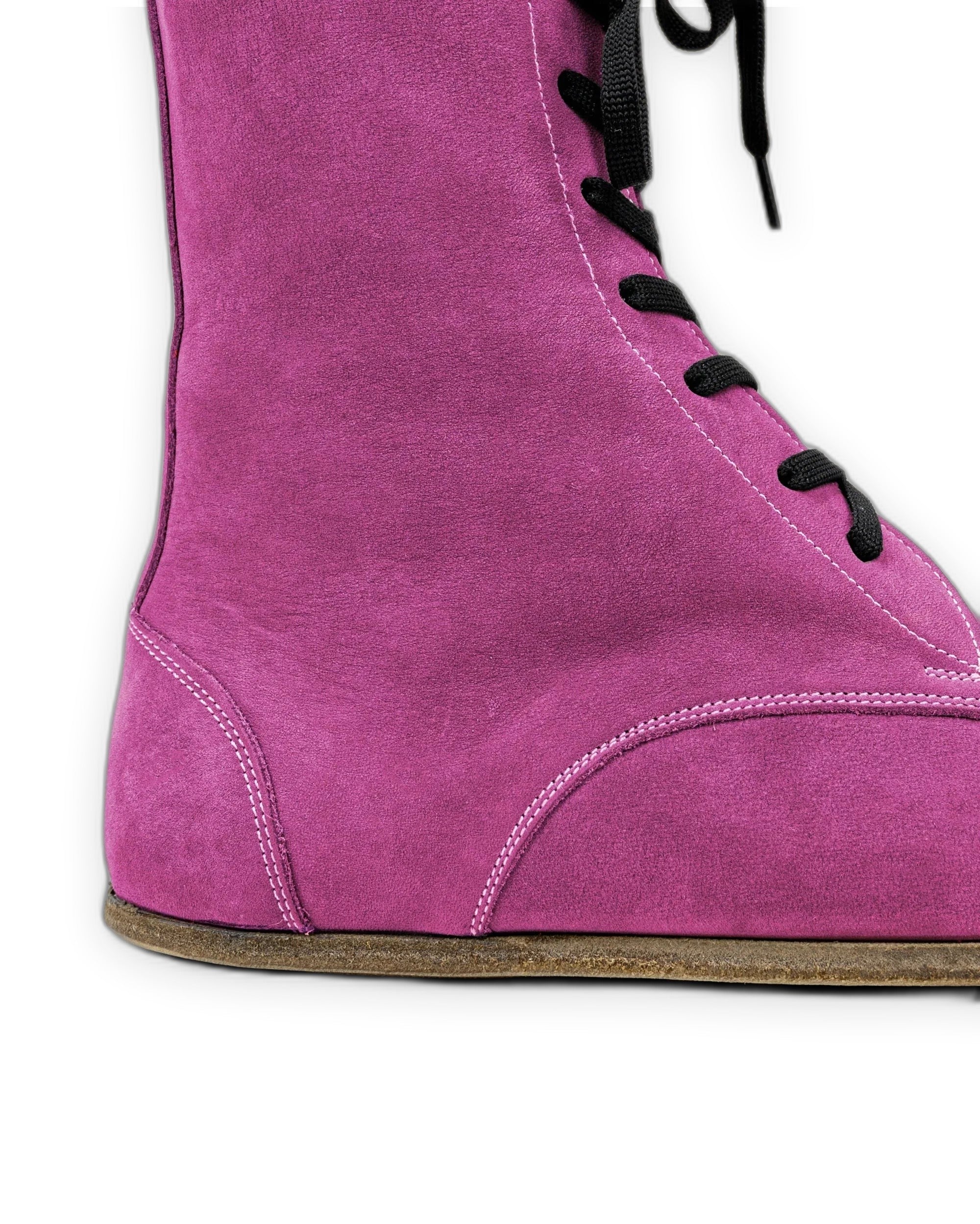 Top view Pink Barefoot Boot - Handcrafted Calf Leather | Bespoky
