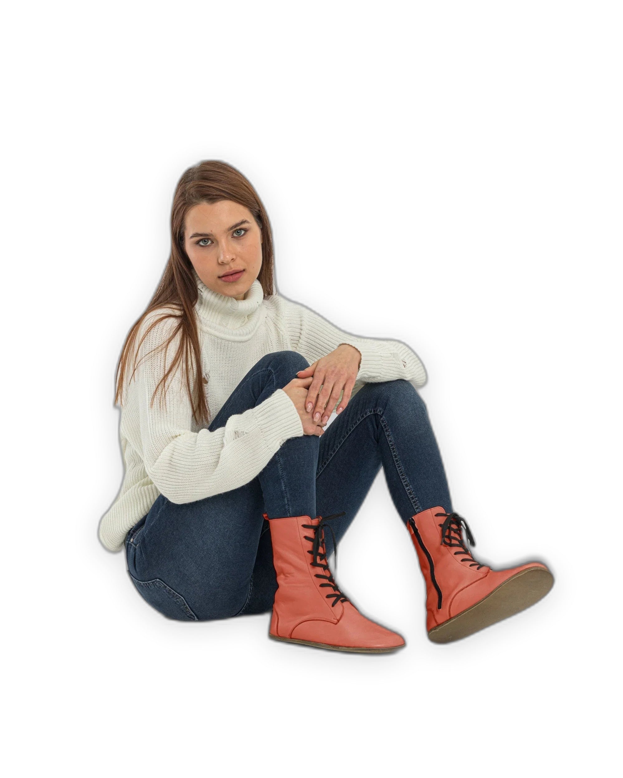Detail Pomegranate Barefoot Boot - Handcrafted Calf Leather Turkey | Bespoky