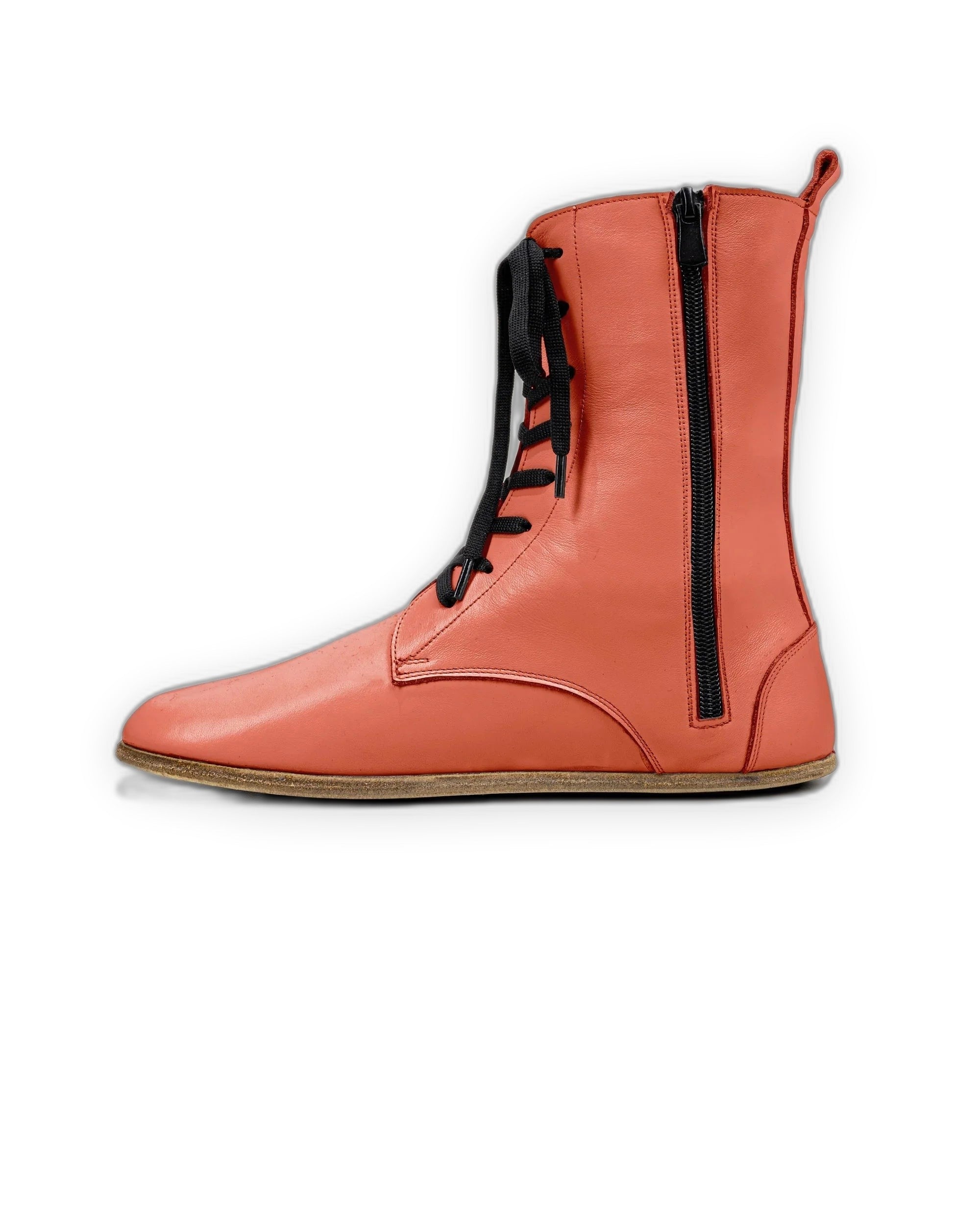 Pair Pomegranate Barefoot Boot - Barefoot Wide Toe Calf Leather | Bespoky