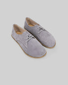 Women's Grey Oxford Shoes - Handcrafted Calf Leather Wide Toe Box | Bespoky