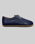 Side view Navy Blue Oxford Shoes - Calf Leather Zero Drop | Bespoky