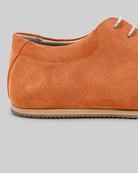 Side view Orange Barefoot Sneaker - Calf Leather Zero Drop | Bespoky