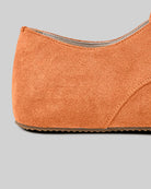Side view Orange Suede Oxford Shoes - Calf Leather Zero Drop | Bespoky
