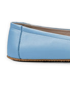 Top view Baby Blue Ballet Flats - Handcrafted Calf Leather | Bespoky