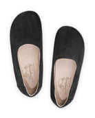 Side view Black Ballet Flats - Calf Leather Zero Drop | Bespoky