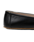 Side view Black Ballet Flats - Calf Leather Zero Drop | Bespoky