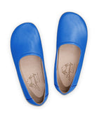 Side view Blue Ballet Flats - Calf Leather Zero Drop | Bespoky