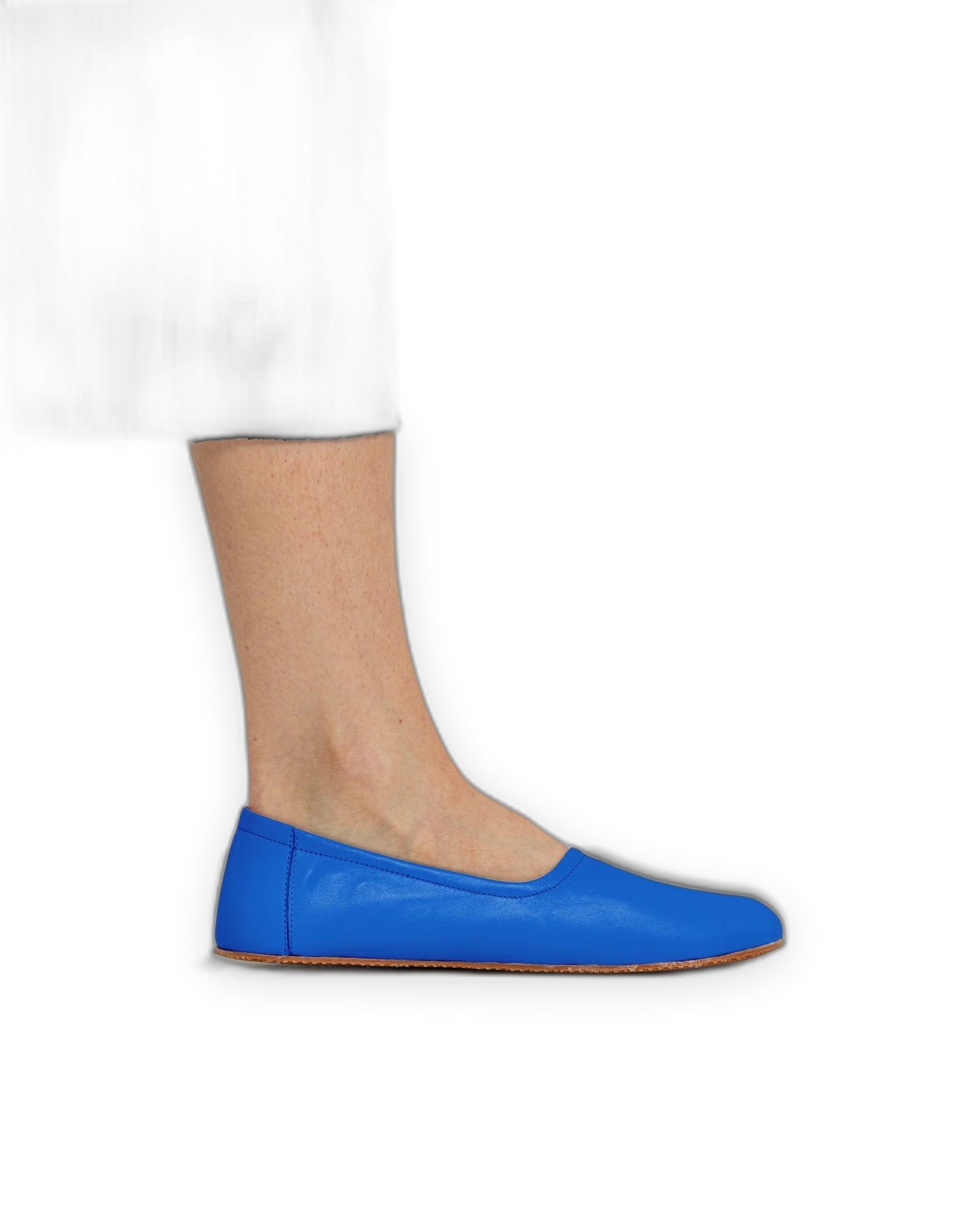 Detail Blue Ballet Flats - Handcrafted Calf Leather Turkey | Bespoky