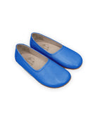 Women's Blue Ballet Flats - Handcrafted Calf Leather Wide Toe Box | Bespoky