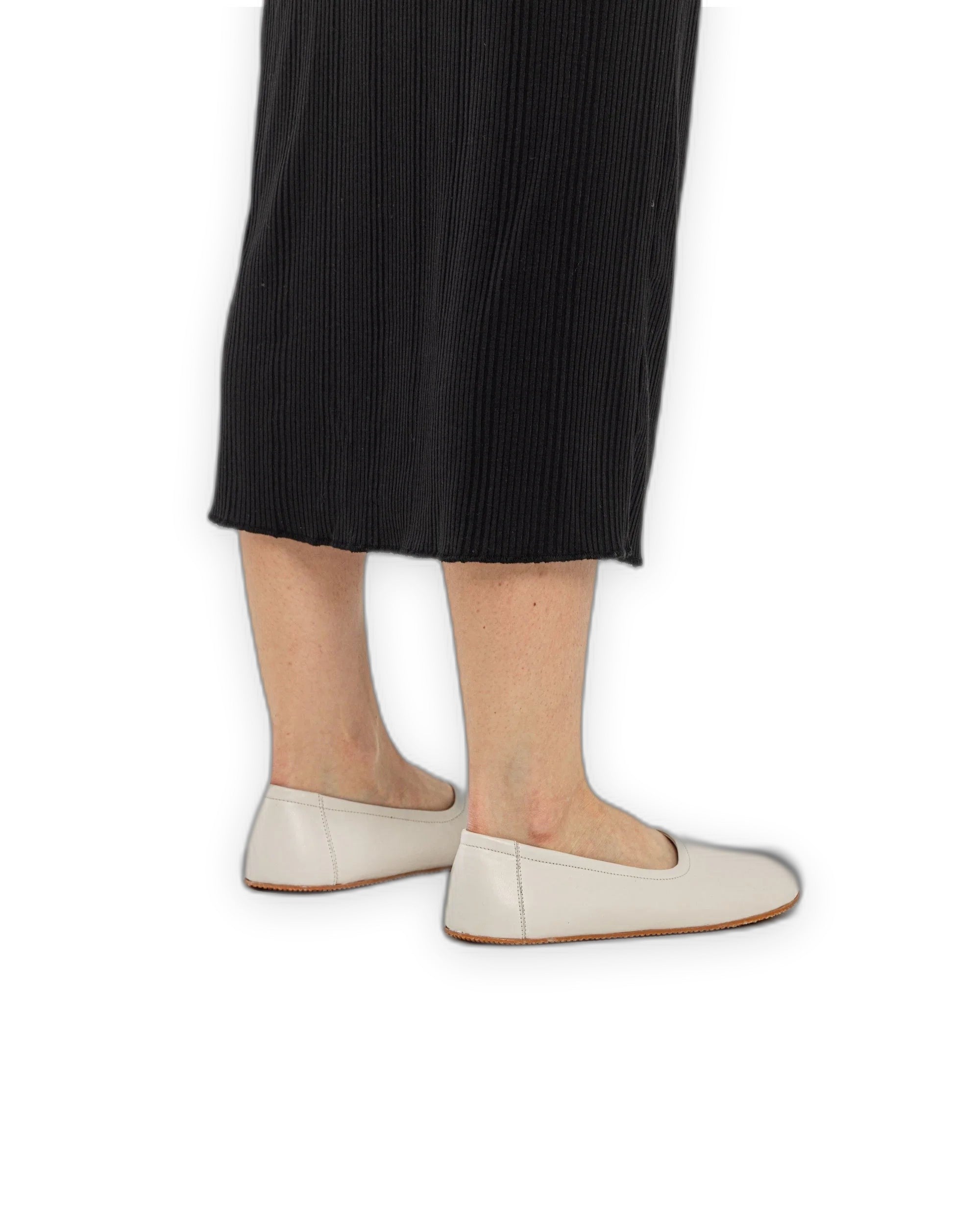 Detail Cream Ballet Flats - Handcrafted Calf Leather Turkey | Bespoky