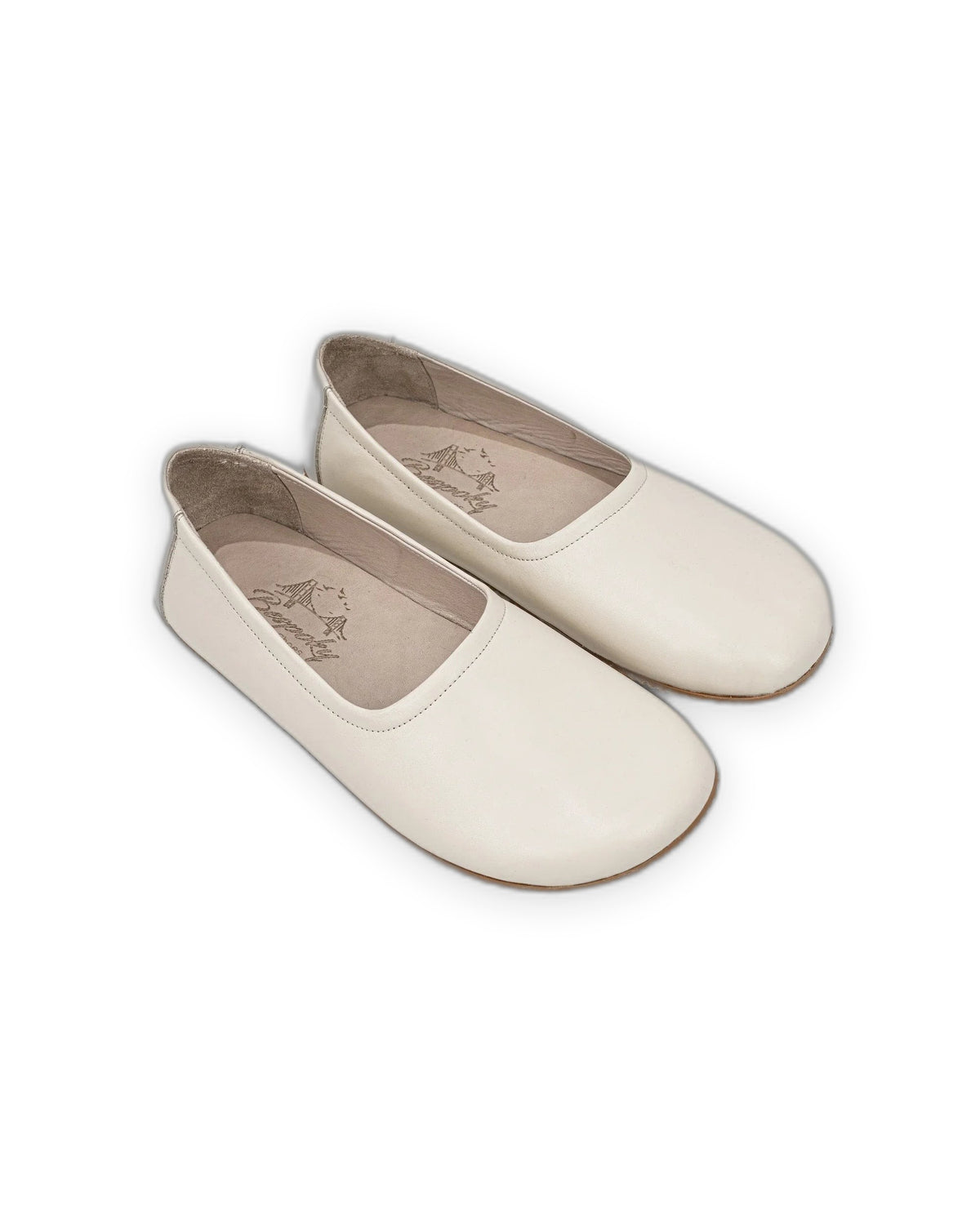 Barefoot Ballet Flats Women Cream | Calf Leather Wide Toe