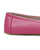 Side view Fuchsia Ballet Flats - Calf Leather Zero Drop | Bespoky