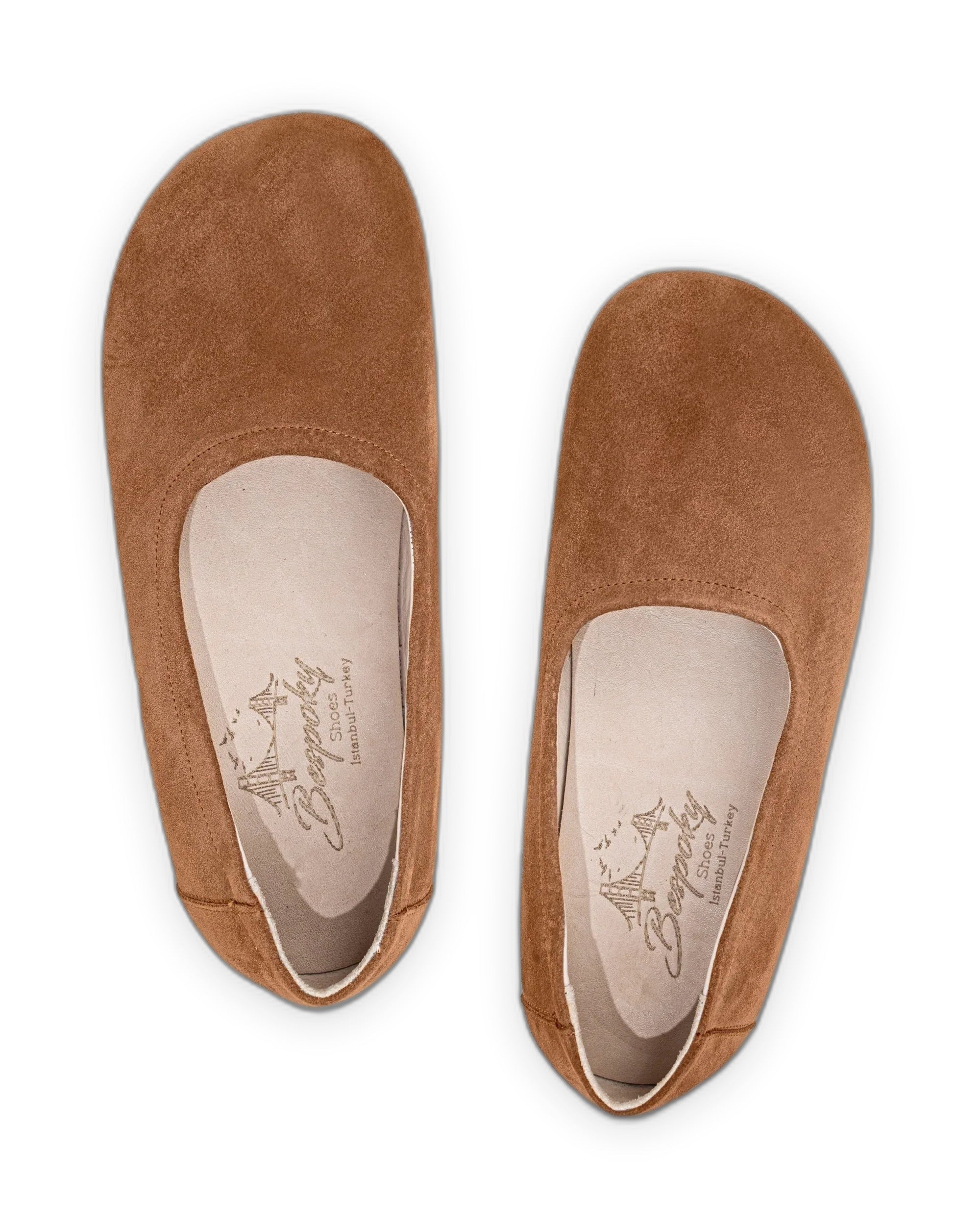 Side view Leather Ballet Flats - Calf Leather Zero Drop | Bespoky