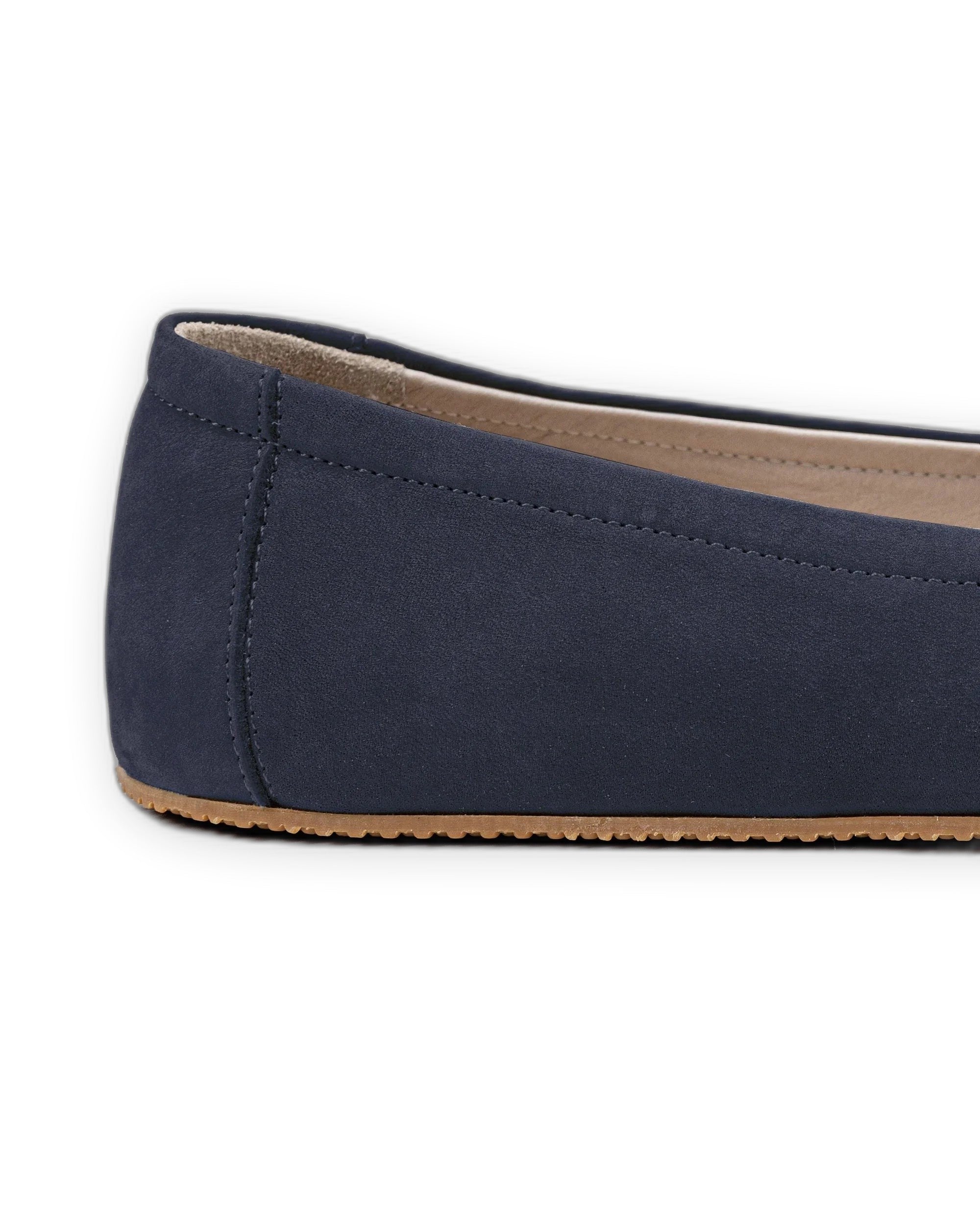 Top view Navy Ballet Flats - Handcrafted Calf Leather | Bespoky