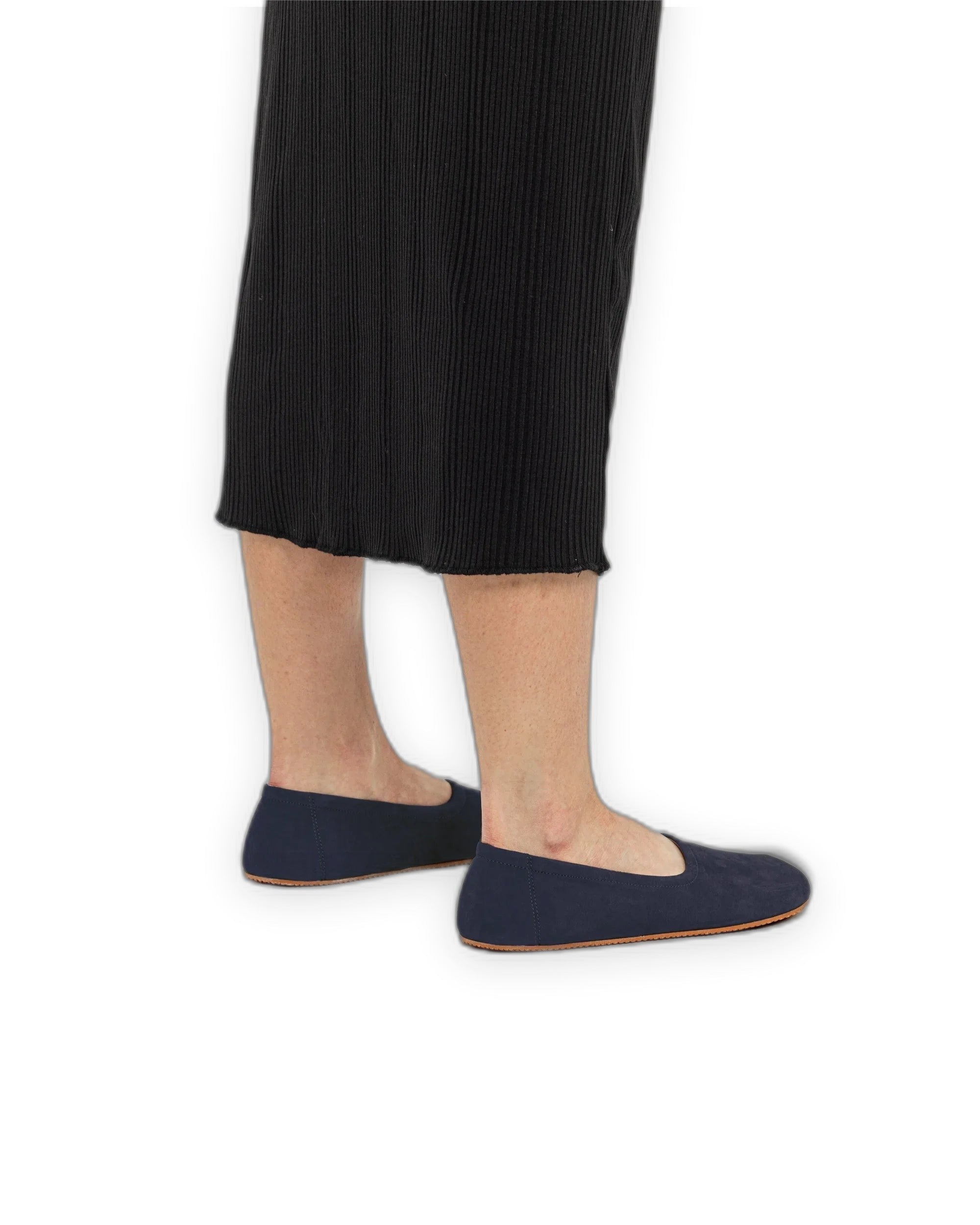 Detail Navy Ballet Flats - Handcrafted Calf Leather Turkey | Bespoky