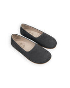 Women's Smoked Ballet Flats - Handcrafted Calf Leather Wide Toe Box | Bespoky