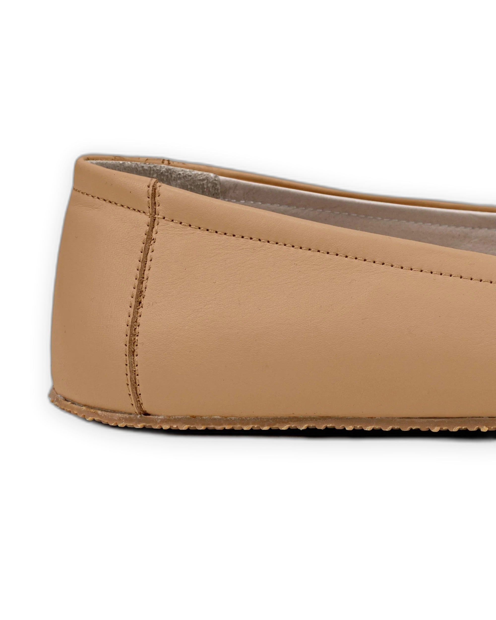 Close-up calf leather - Undyed Ballet Flats Detail | Bespoky