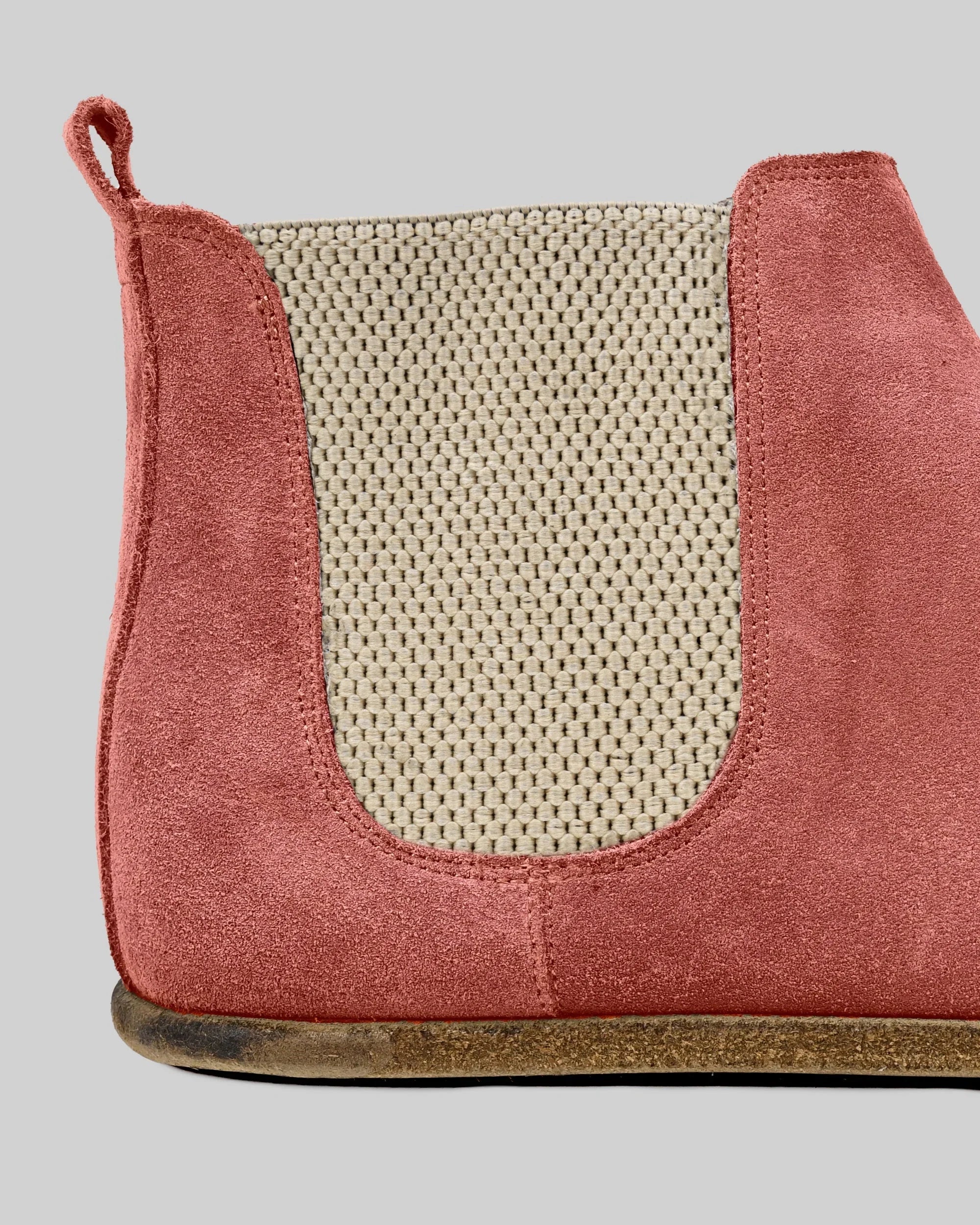 Top view Pink Suede Chelsea Boots - Handcrafted Calf Leather | Bespoky