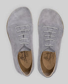 Side view Grey Barefoot Sneaker - Calf Leather Zero Drop | Bespoky