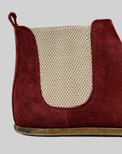 Top view Burgundy Suede Chelsea Boots - Handcrafted Calf Leather | Bespoky