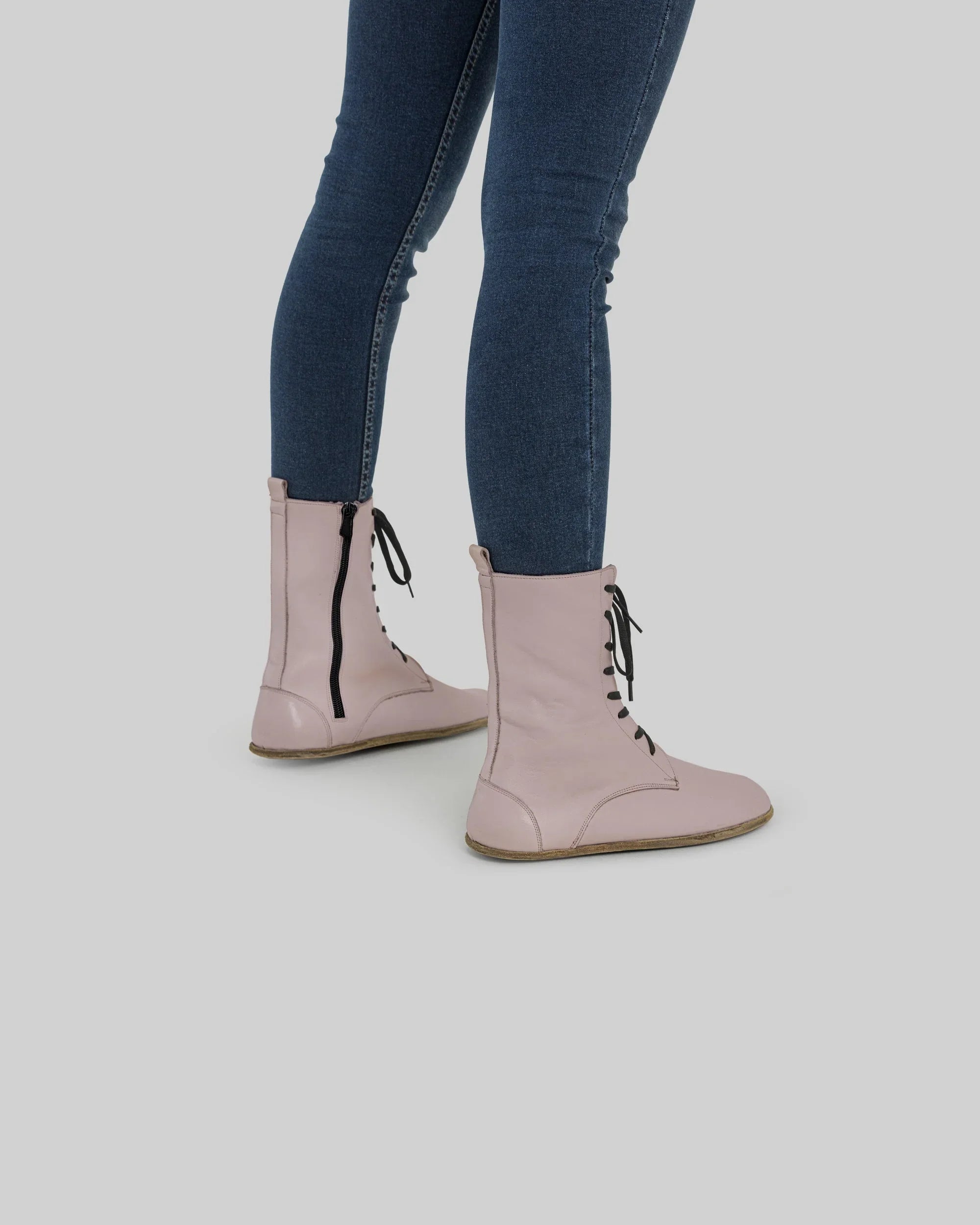 Detail Pink Barefoot Boot - Handcrafted Calf Leather Turkey | Bespoky