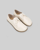 Women's Cream Oxford Shoes - Handcrafted Calf Leather Wide Toe Box | Bespoky