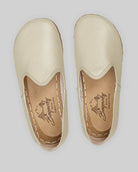 Top view Beige Barefoot Yemeni - Handcrafted Calf Leather | Bespoky