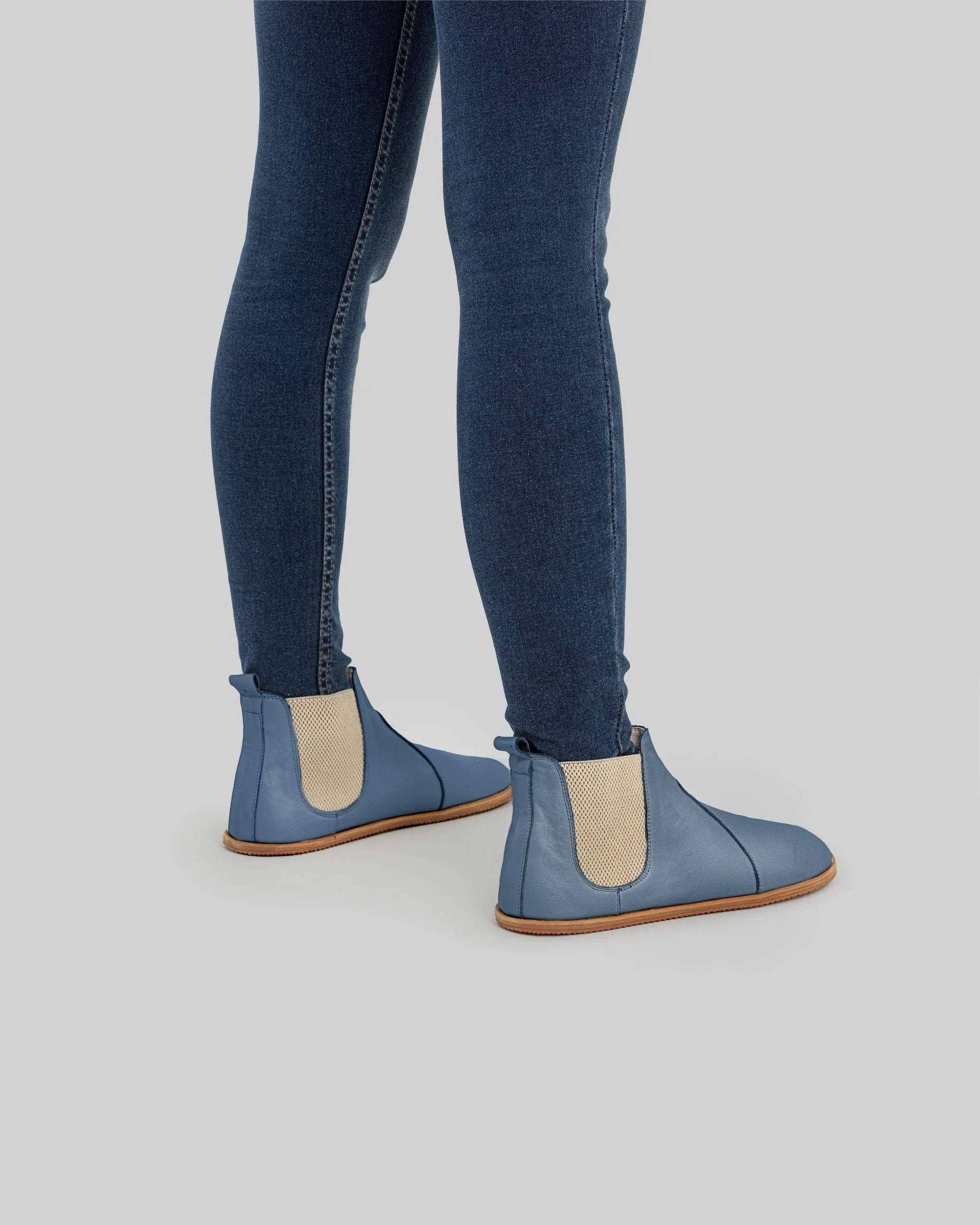 Top view Jean Blue Chelsea Boots - Handcrafted Calf Leather | Bespoky
