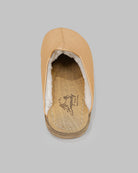 Detail Melon Yellow Shearling Slippers - Handcrafted Calf Leather Turkey | Bespoky