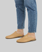 Top view Melon Yellow Slippers - Handcrafted Calf Leather | Bespoky