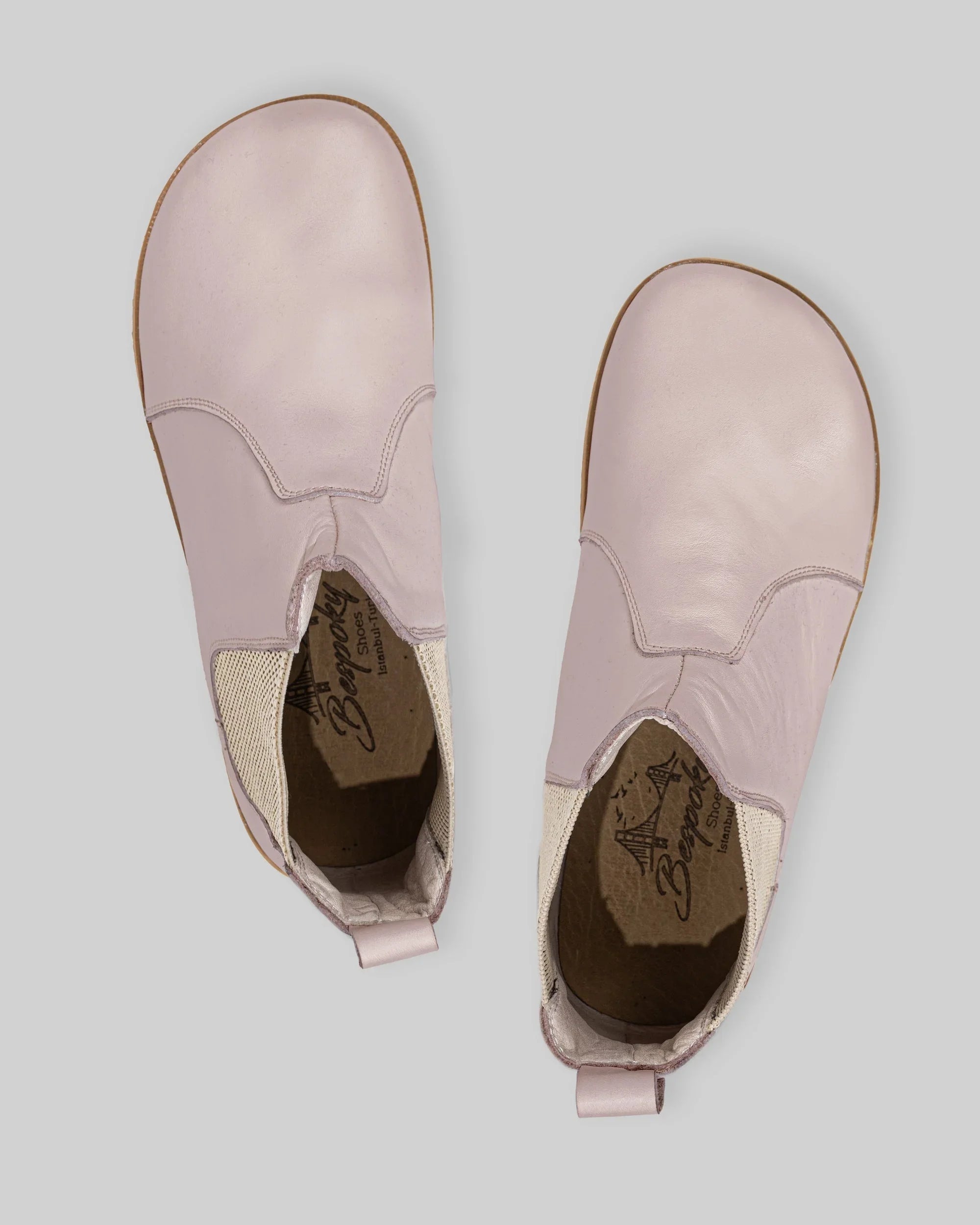 Detail Pink Chelsea Boots - Handcrafted Calf Leather Turkey | Bespoky