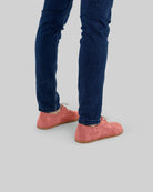 Detail Pink Suede Oxford Shoes - Handcrafted Calf Leather Turkey | Bespoky
