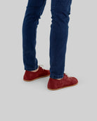 Detail Burgundy Oxford Shoes - Handcrafted Calf Leather Turkey | Bespoky