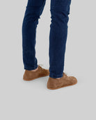 Detail Tan Suede Oxford Shoes - Handcrafted Calf Leather Turkey | Bespoky